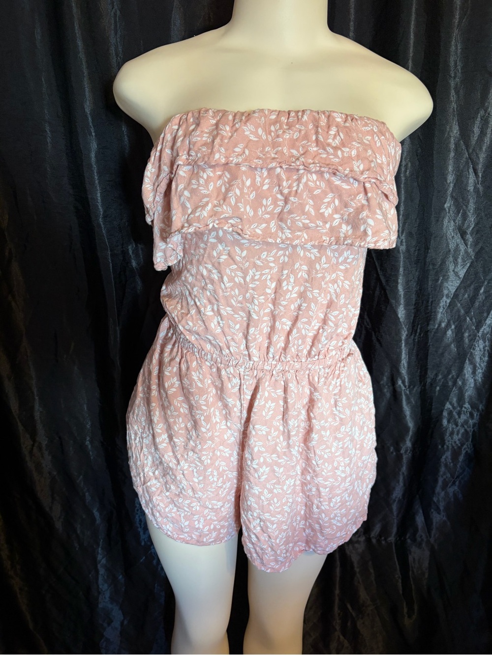 Arizona Jean Company Strapless Pink Floral Romper